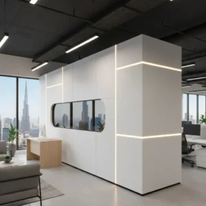 Gypsum partition works for office fit out in Business Bay Dubai
