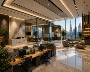premium office interior downtown dubai modern workspace
