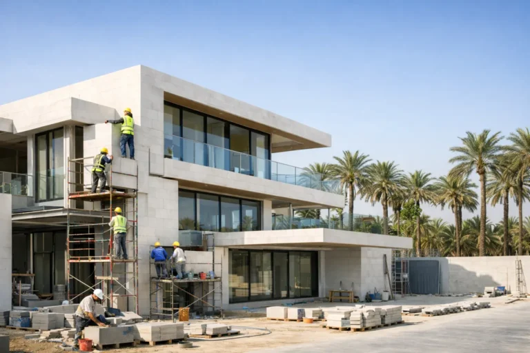 Luxury villa construction project by villa construction companies in Dubai