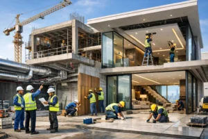 villa construction services in Dubai including MEP and finishing