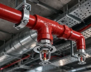 Industrial-fire-sprinkler-system-close-up