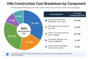 construction cost breakdown dubai