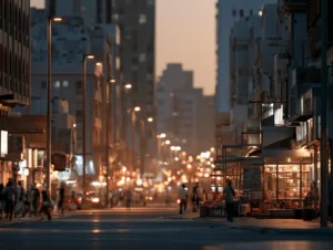 deira street scene evening