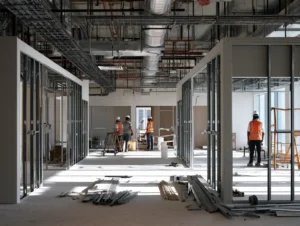 commercial fitout with electrical and ceiling work
